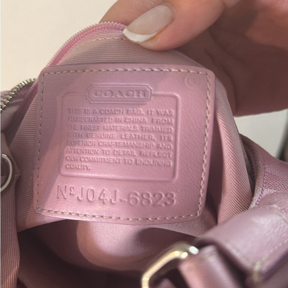 Coach Light Pink Signature Jacquard Hobo Bag - Picture 5 of 13